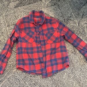 Vineyard Vines Red and Blue Plaid Kids Button Down Shirt